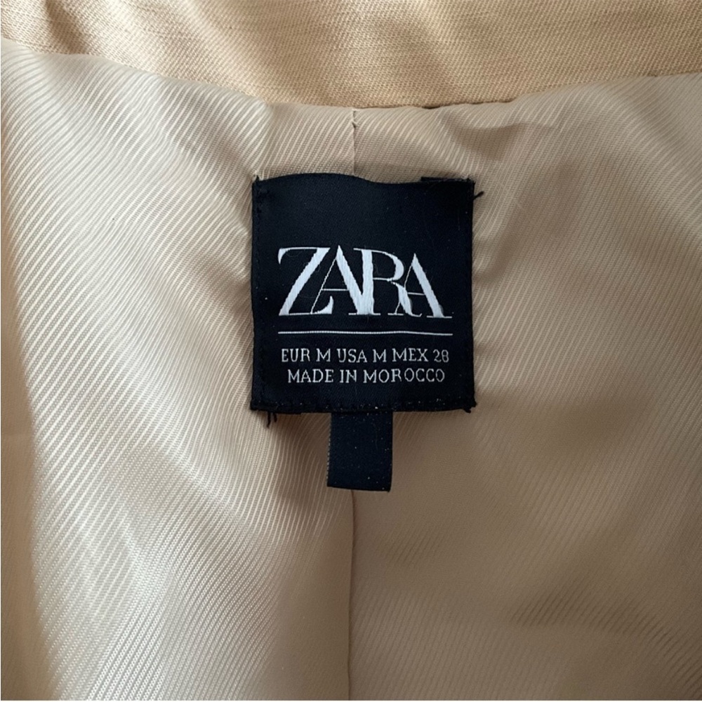 NWT ZARA Rustic Oversized Blazer, Linen-Blend - Picture 8 of 14